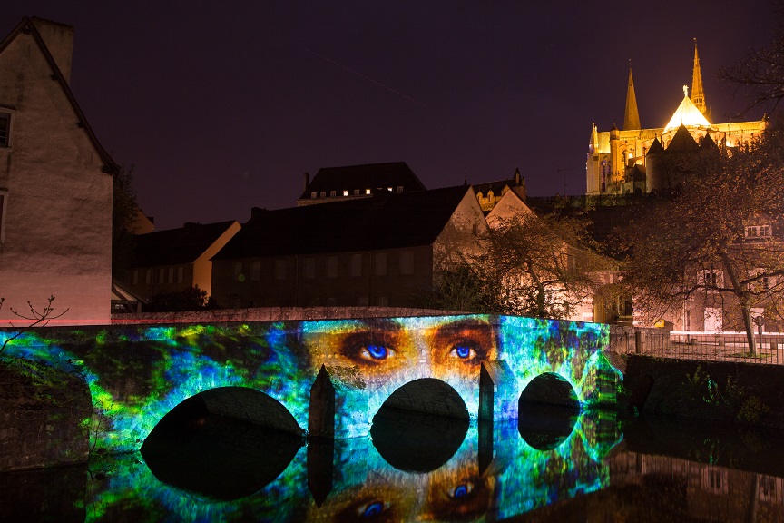 Ponts bords de l'Eure, crédits scenographie enluminures photo m guillon